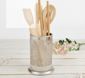 Подставка для столовых приборов 10*10*16,5 см, нерж. сталь