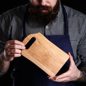 Доска разделочная, для сыра и капкейков, 21х13х0,8 см, массив ольхи