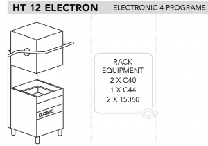 МАШИНА ПОСУДОМОЕЧНАЯ DIHR HT 12 ELECTRON+PS+СПЕЦ. НОЖКИ МОРСКАЯ ВЕРСИЯ 220В/60ГЦ/3Ф БЕЗ НЕЙТРАЛИ