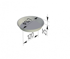 Форма для хлеба  17 Д (круглая) (147 х 120 х 25 мм)