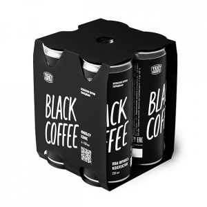 Кофе в банках Tasty Coffe BLACK COFFEE, упаковка (4 шт. по 250 г )